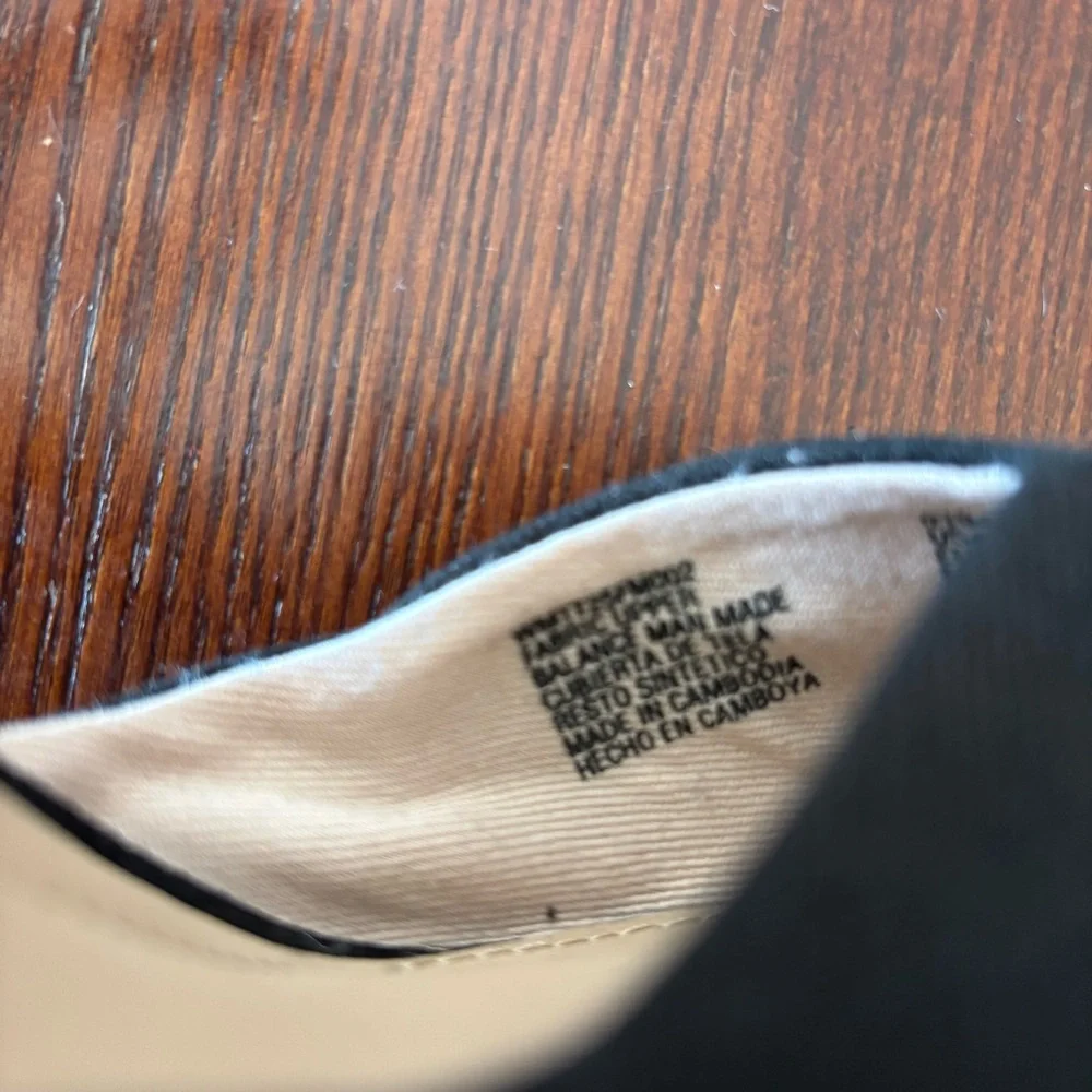 Time And Tru Women's Square Toe Black Espadrille Wedge Heels Size 8